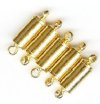 5 15x4mm Gold Plated Magnetic Tube Clasps